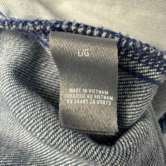 Aerie Women's Mid Rise Elastic Waist Denim Jeans Shorts, Size Large, Medium Wash - Picture 9 of 12